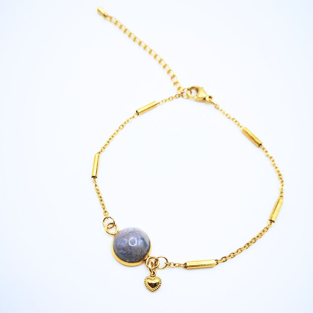 bracelet coeur bleu ciel