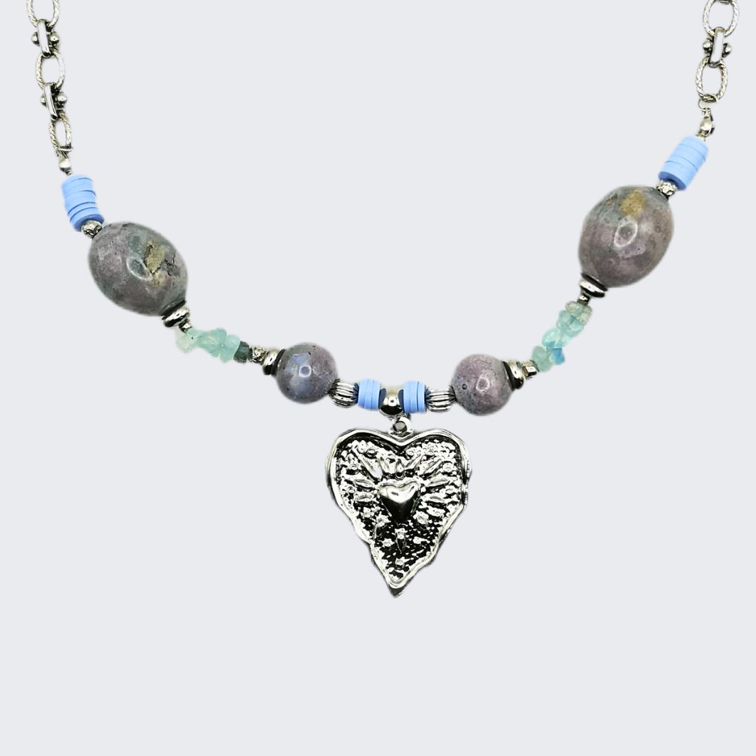 collier coeur ethnique