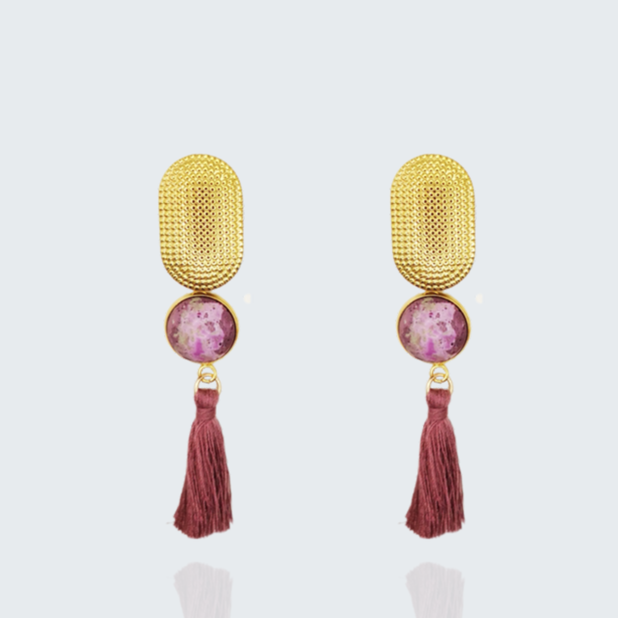Boucles doreilles Lucille tons violets