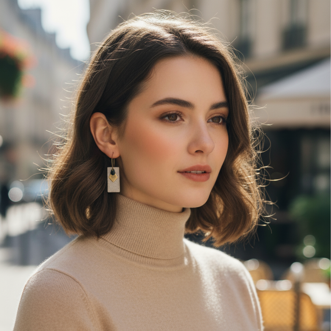 boucles doreilles Kenza portées