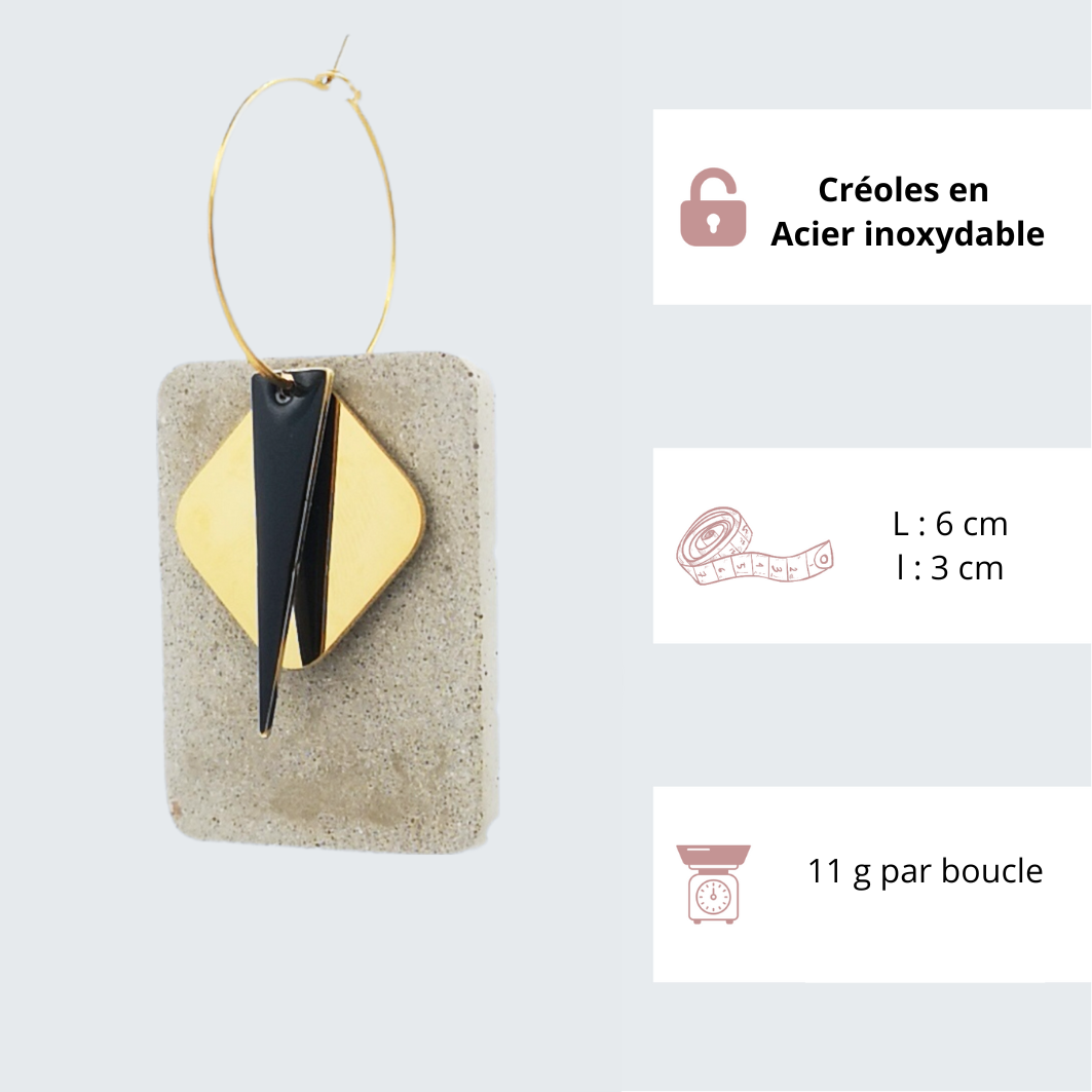 Boucles doreilles Leslie caractéristiques