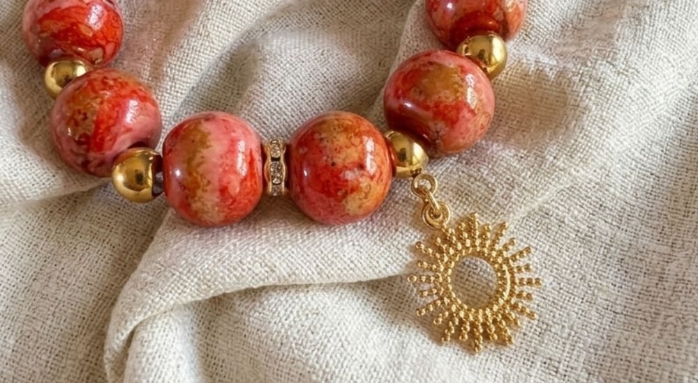 banniere bracelet beton orange