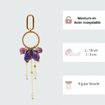 boucles doreilles Fuchsia caractéristiques