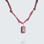 collier intuition pendentif en béton fushia cala rossa