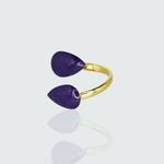 bague gouttes violet