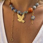 collier envol pendentif oiseau porté