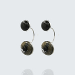 Boucles d'oreilles Kelly argent en acier inoxydable et béton