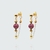 boucles d'oreilles Inaya perle en béton rose cala rossa