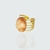 Bague orange en béton et acier inoxydable