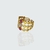 Bague Carole béton rose et bleu et acier inoxydable marque Cala Rossa