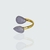 bague gouttes bleue