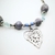 détails colier coeur acier inoxydable argent