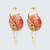 Boucles d'oreilles Lovina coeur créoles acier inoxydable disque pêche en béton