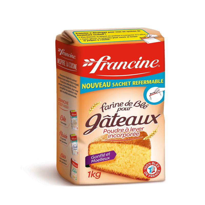 FRANCINE - FARINE DE BLE POUR GATEAUX 1kg
