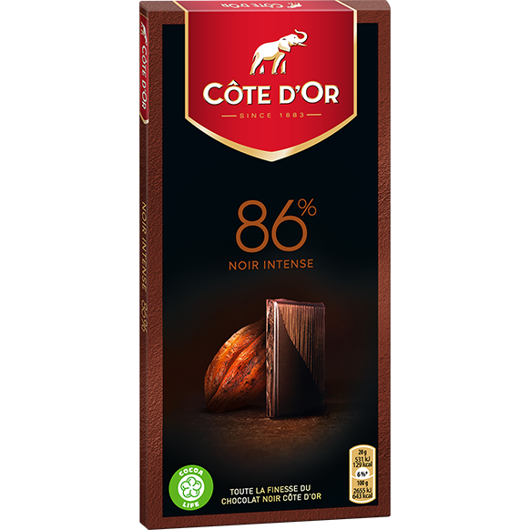COTE D\'OR - CHOCOLAT NOIR INTENSE 86% 100g