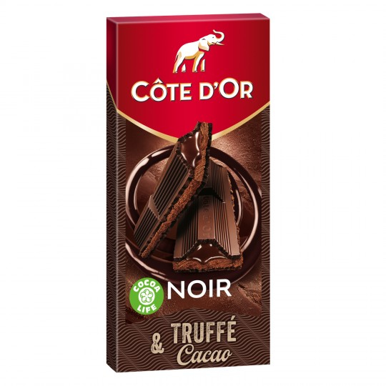 COTE D\'OR - CHOCOLAT NOIR TRUFFE NOIR COEUR COULANT 190g