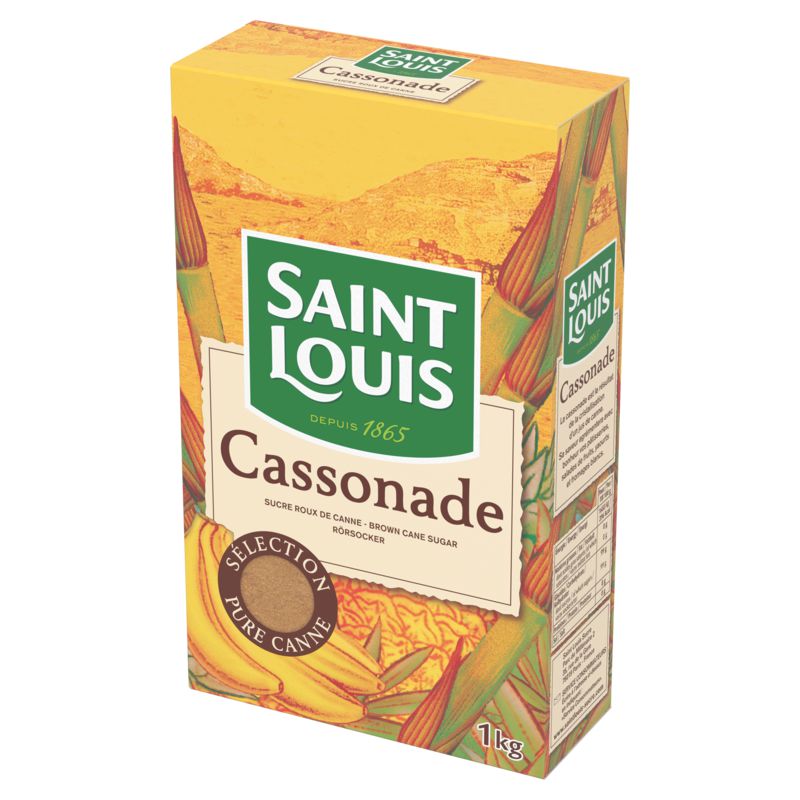 SAINT-LOUIS - SUCRE EN POUDRE CASSONADE PURE CANNE Paquet de 1 kg