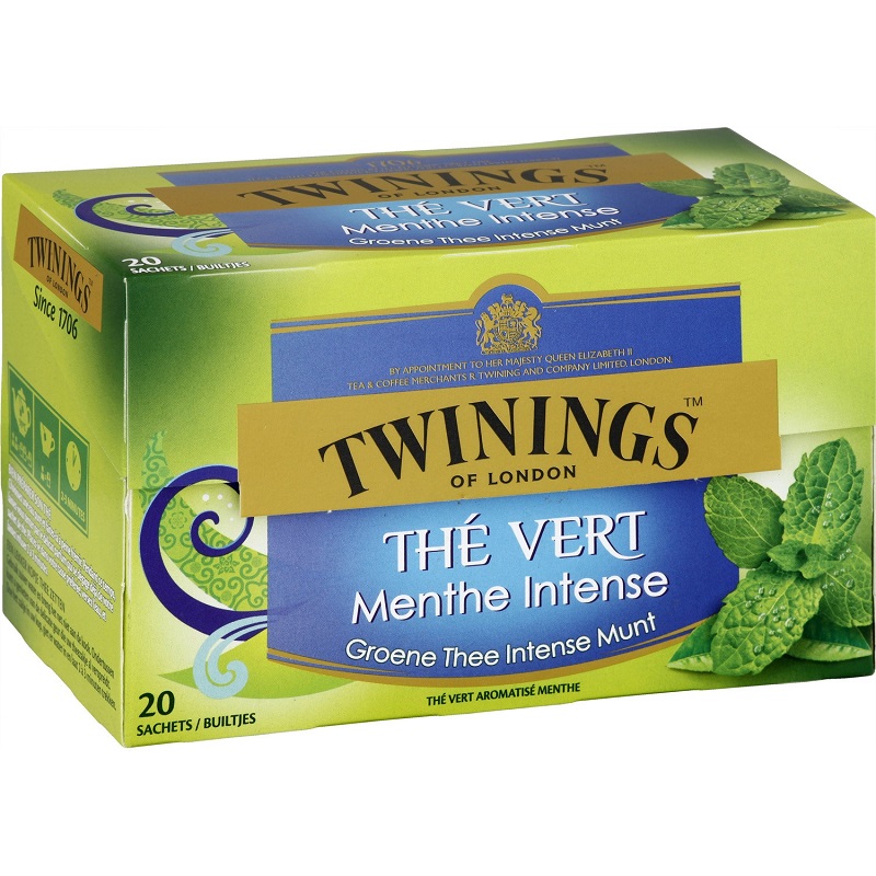 TWININGS - THE VERT MENTHE INTENSE Boite de 20 sachets