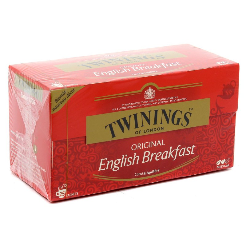 TWININGS - THE ORIGINAL ENGLISH BREAKFAST Boite de 25 sachets