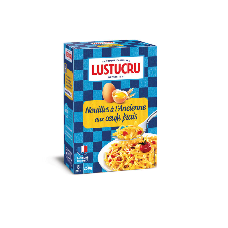 LUSTUCRU - NOUILLES A L\'ALSACIENNE AUX OEUFS FRAIS Boite de 250g