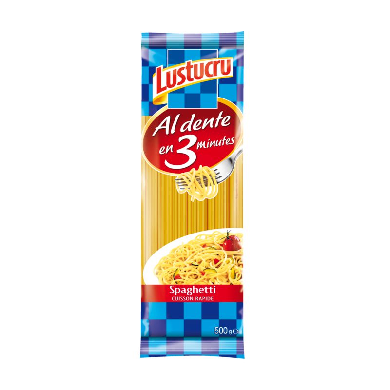 LUSTUCRU - SPAGHETTI AL DENTE 3 MINUTES Paquet de 500g