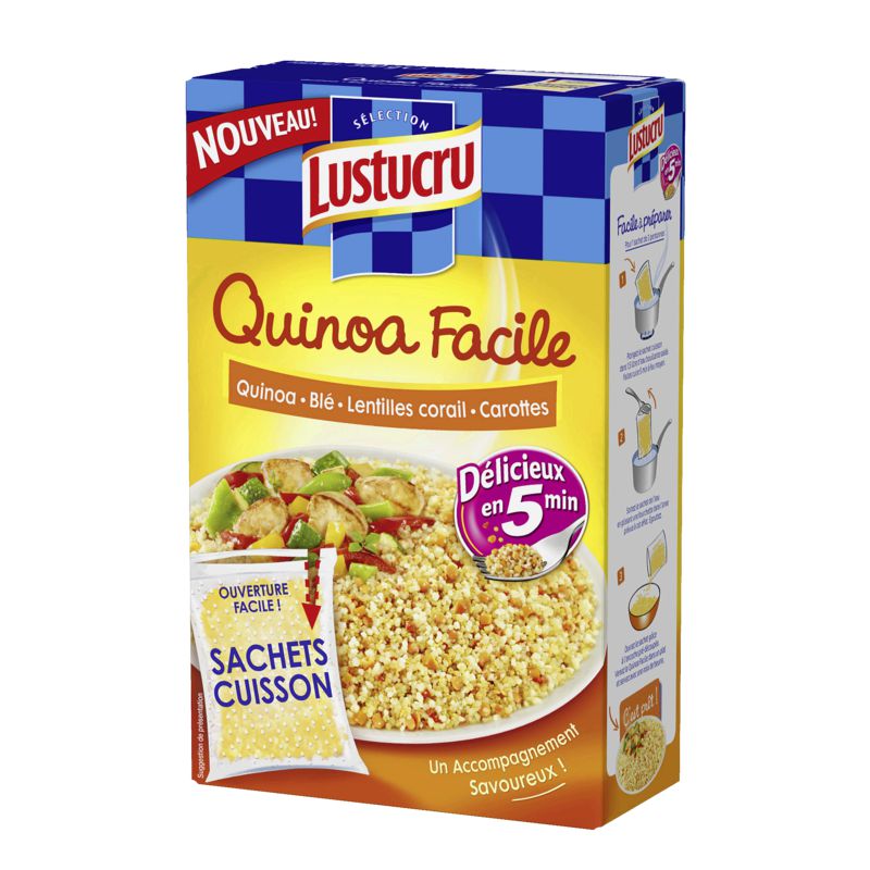 LUSTUCRU - QUINOA FACILE 2 sachets de 150g