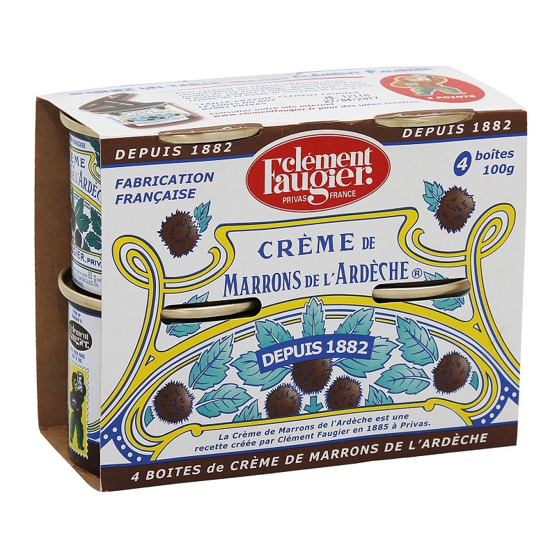CLEMENT FAUGIER - CREME DE MARRONS DE L\'ARDECHE 4 x 100g