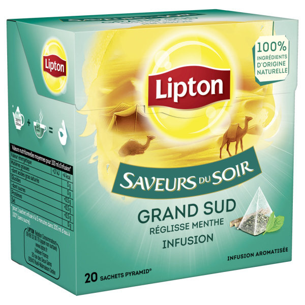 LIPTON - INFUSION GRAND SUD SAVEURS DU SOIR 20 sachets