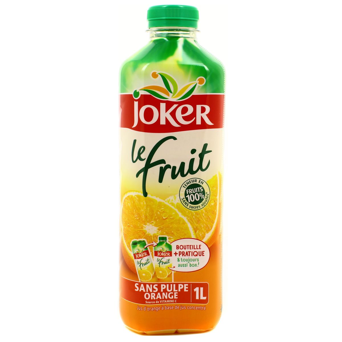 JOKER - JUS D\'ORANGE SANS PULPE LE FRUIT Bouteille de 1L