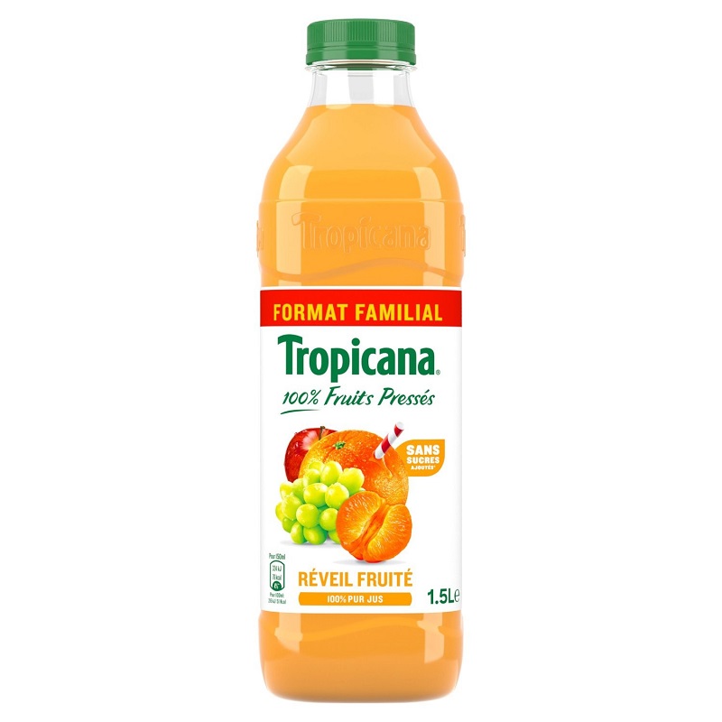 TROPICANA - JUS DE FRUITS REVEIL FRUITE Bouteille de 1.5L