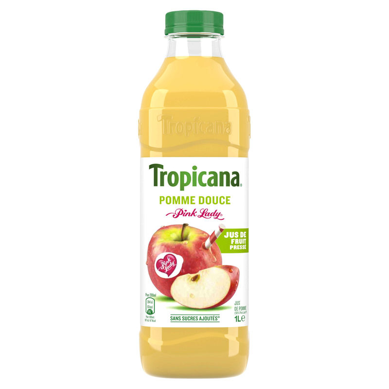 TROPICANA - JUS DE POMME DOUCE PINK LADY PURE PREMIUM Bouteille de 1L