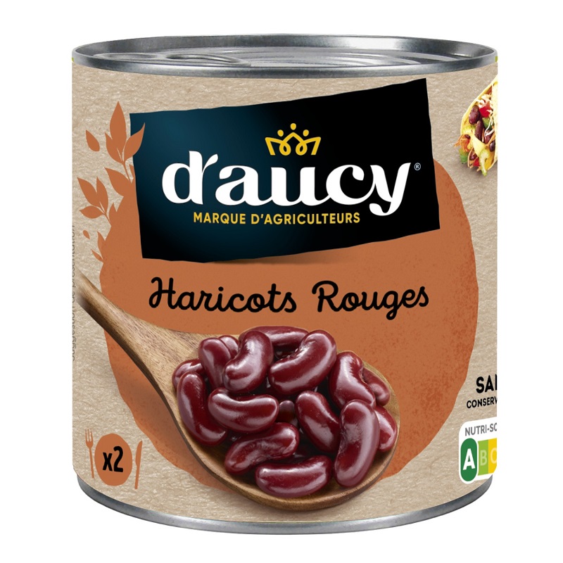 D\'AUCY - HARICOTS ROUGES Boite de 250g net égoutté