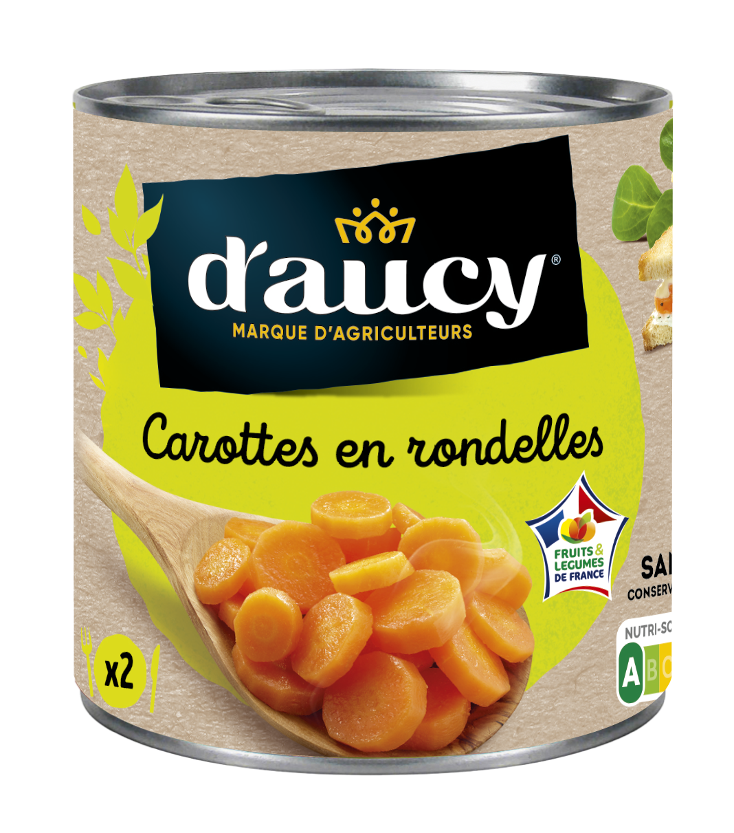 D\'AUCY - CAROTTES EN RONDELLES Boite de 240g net égoutté