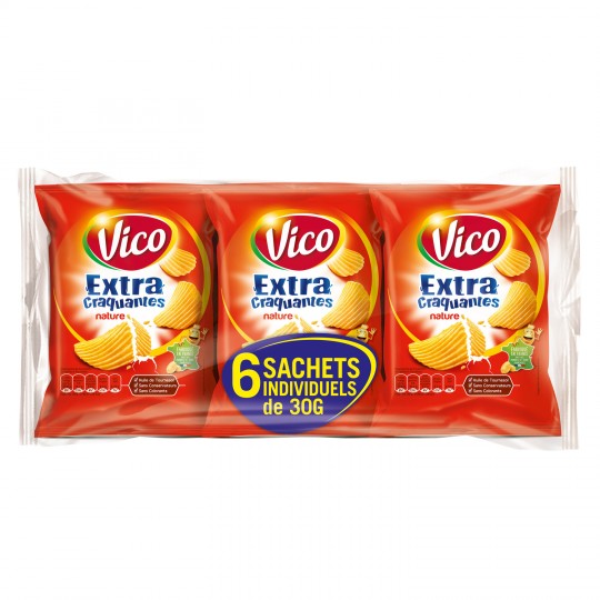 VICO - CHIPS EXTRA CRAQUANTE 6 paquets de 30g.