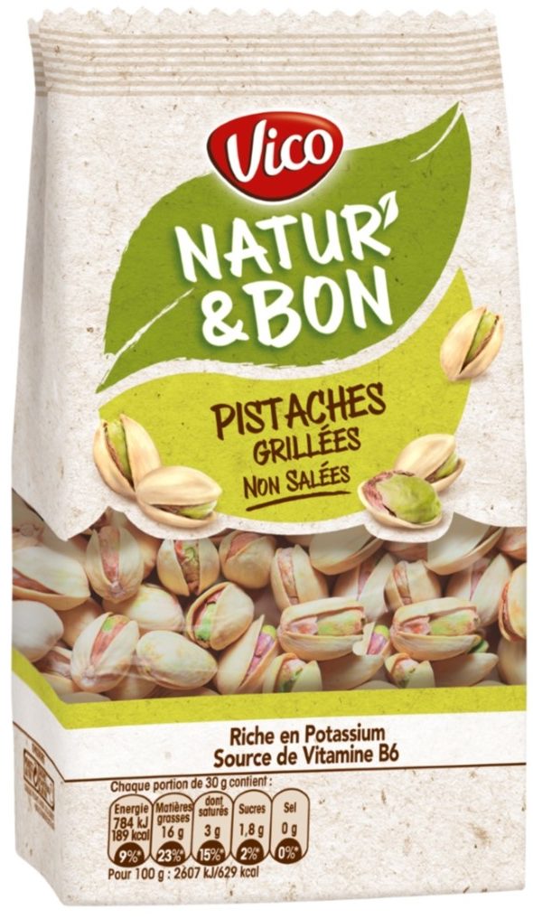 VICO - PISTACHES GRILLEES NON SALEES Paquet de 200g
