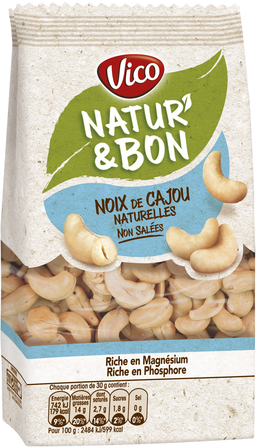 VICO - NOIX DE CAJOU NATURELLES NON SALE Paquet de 200g