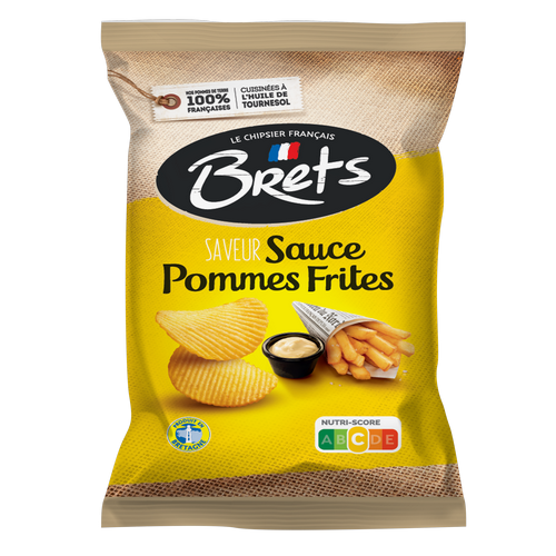 BRET\'S - CHIPS SAVEUR SAUCE POMMES FRITES Paquet de 125g