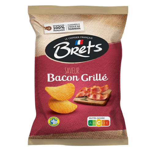 BRET\'S - CHIPS SAVEUR BACON GRILLE Paquet de 125g