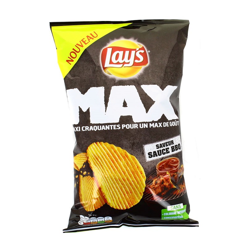 LAY\'S - CHIPS MAX SAVEUR SAUCE BBQ Paquet de 120g