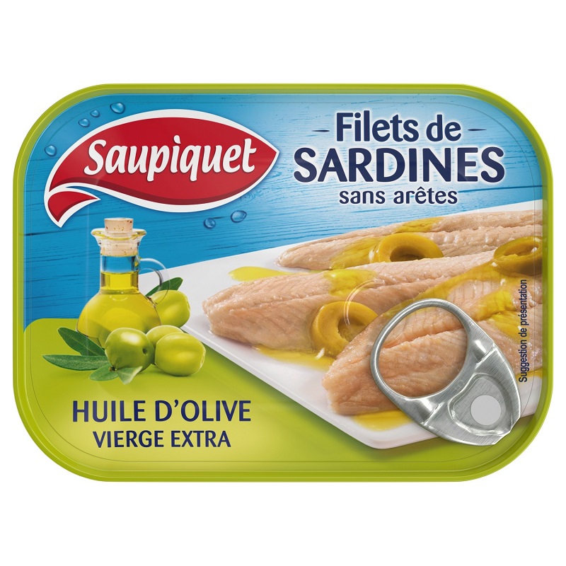 SAUPIQUET FILETS DE SARDINES SANS ARETES HUILE D