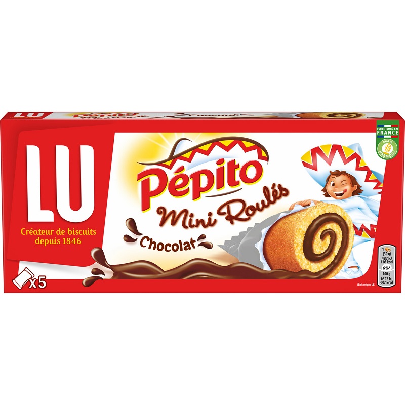 LU - MINI ROULES FOURRES CHOCOLAT PEPITO 150g