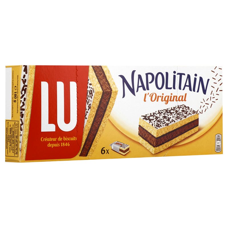 LU - GÂTEAUX MOELLEUX FOURRAGE CHOCOLAT NAPOLITAIN CLASSIC 180g