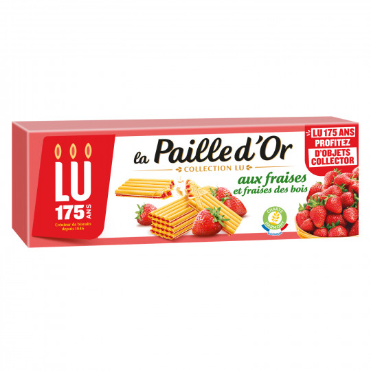 LU - BISCUITS GAUFRETTES FOURREES FRAISE, FRAISE DES BOIS PAILLE D\'OR 170g