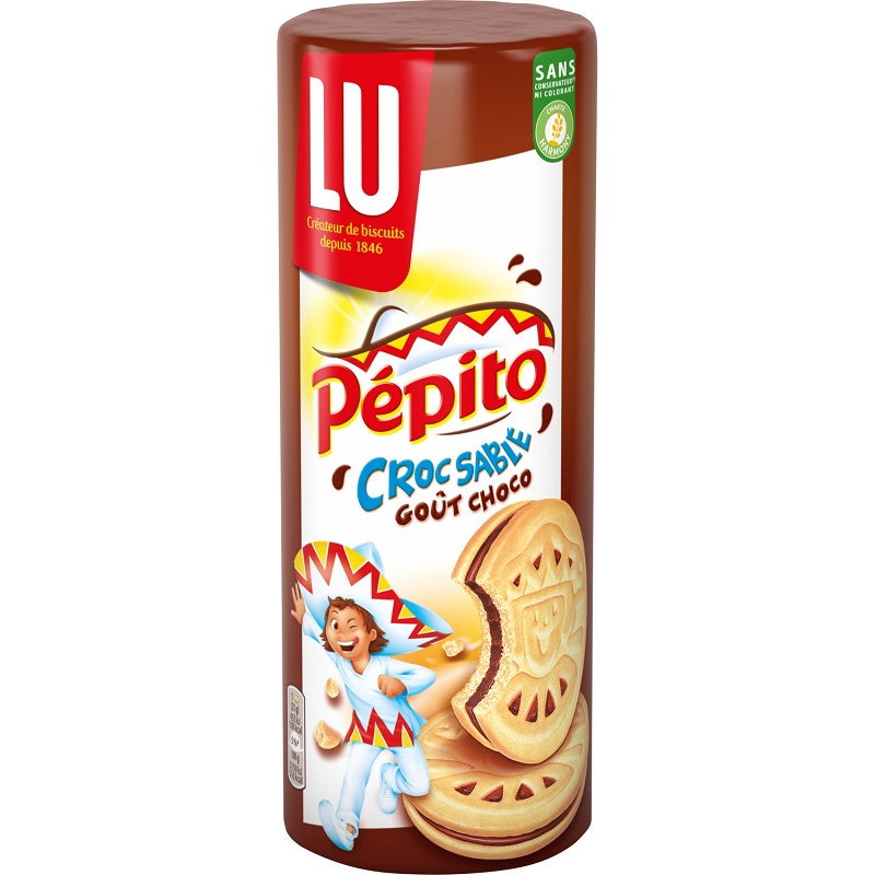LU - BISCUITS SABLES FOURRES CHOCOLAT PEPITO CROC SABLE 294g