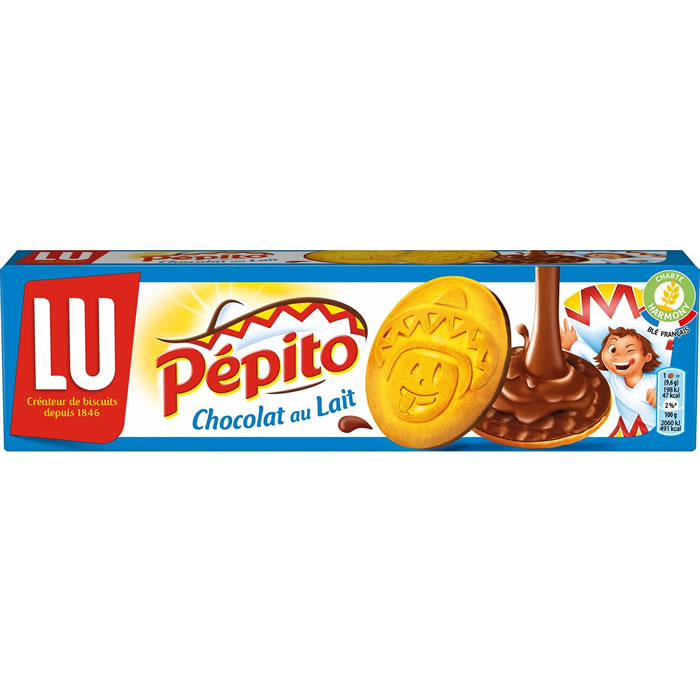 LU - BISCUITS NAPPES CHOCOLAT AU LAIT PEPITO 192g ou 384g