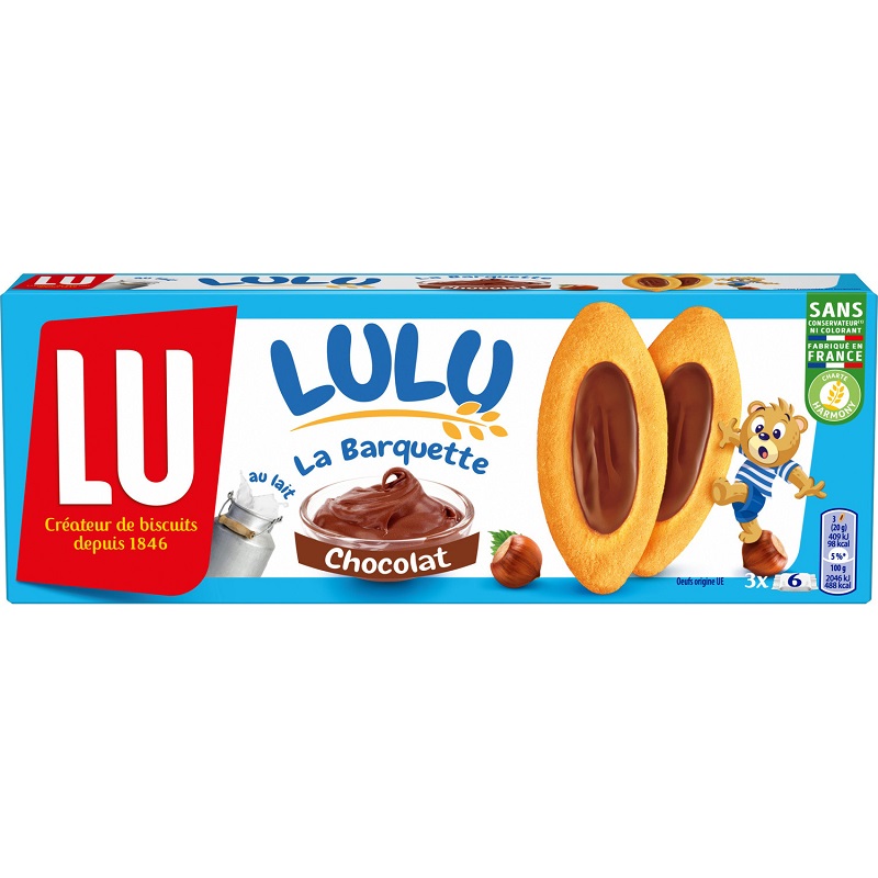 LU - GENOISES NAPPEES DE CHOCOLAT LA BARQUETTE LULU 120g ou 240g