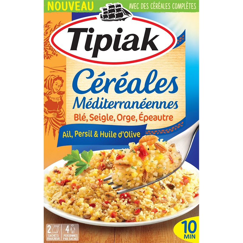 TIPIAK - CEREALES MEDITERRANEENNES Paquet de 2 sachets de 200g