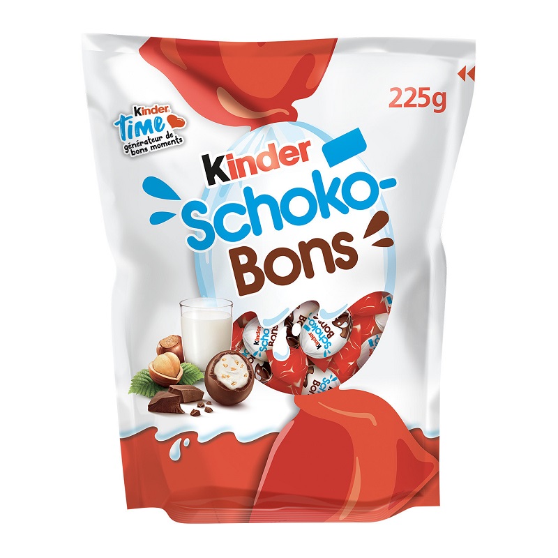 FERRERO - BONBONS CHOCOLAT FOURRES LAIT NOISETTES KINDER SCHOKO-BONS 225g