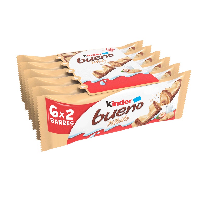 FERRERO - BARRES CHOCOLATEES WHITE KINDER BUENO 234g