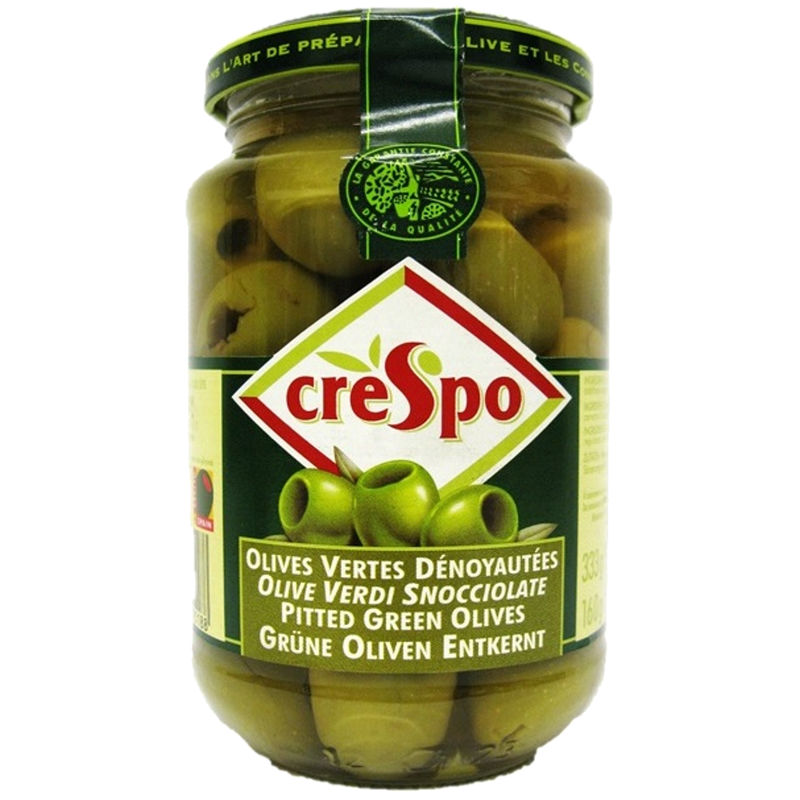 CRESPO - OLIVES VERTES DENOYAUTEES Pot de 160g